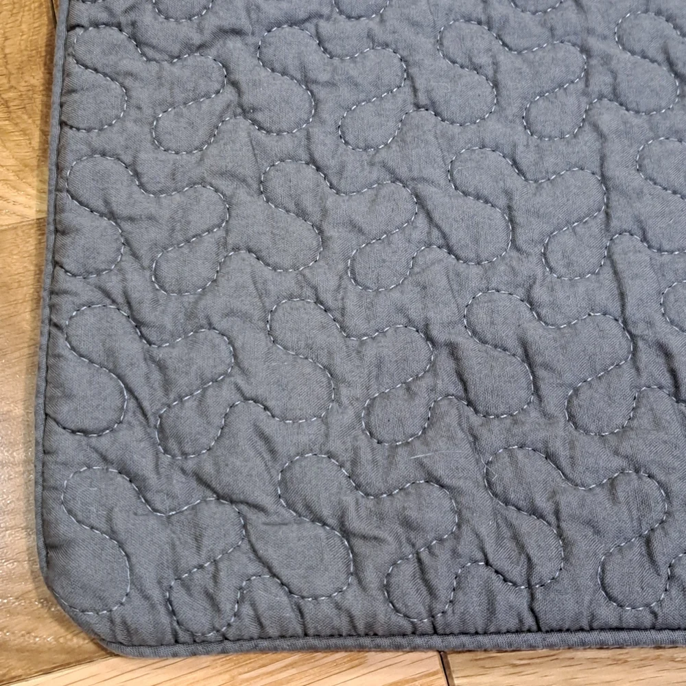 Ikea ALINA Gray Quilted Euro Pillow Cover 24x24